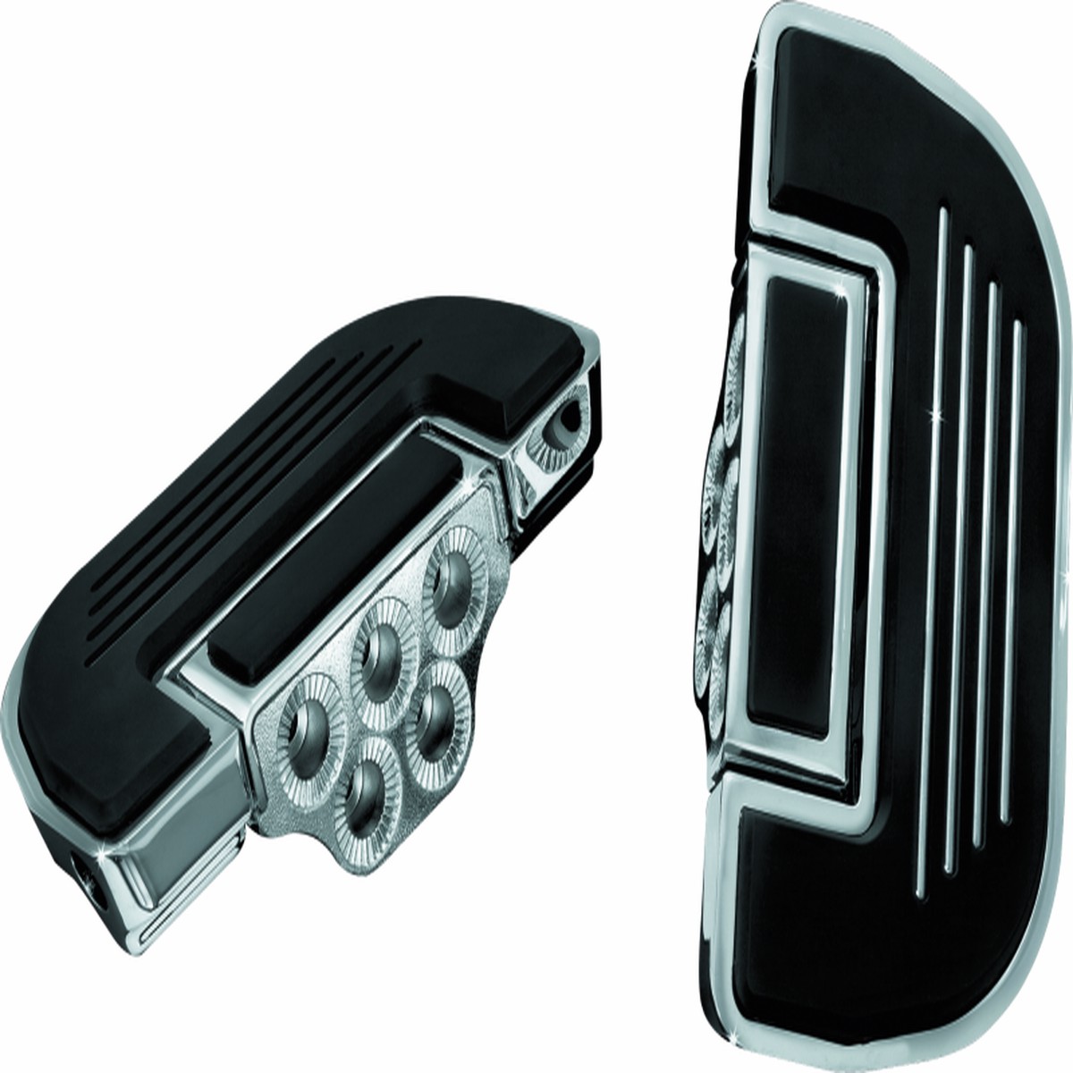 Kuryakyn Premium Ribbed Floorboards Without Adapter Chrome - 4351
