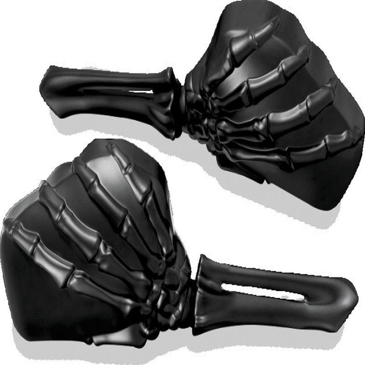 Kuryakyn Skeleton Hand Mirrors Black/Black - 1758