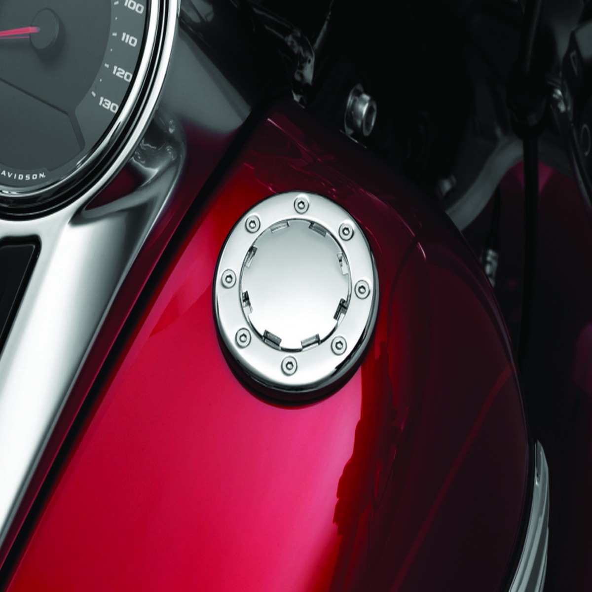 Kuryakyn Vented Flush Mount Gas Cap Chrome - 7434