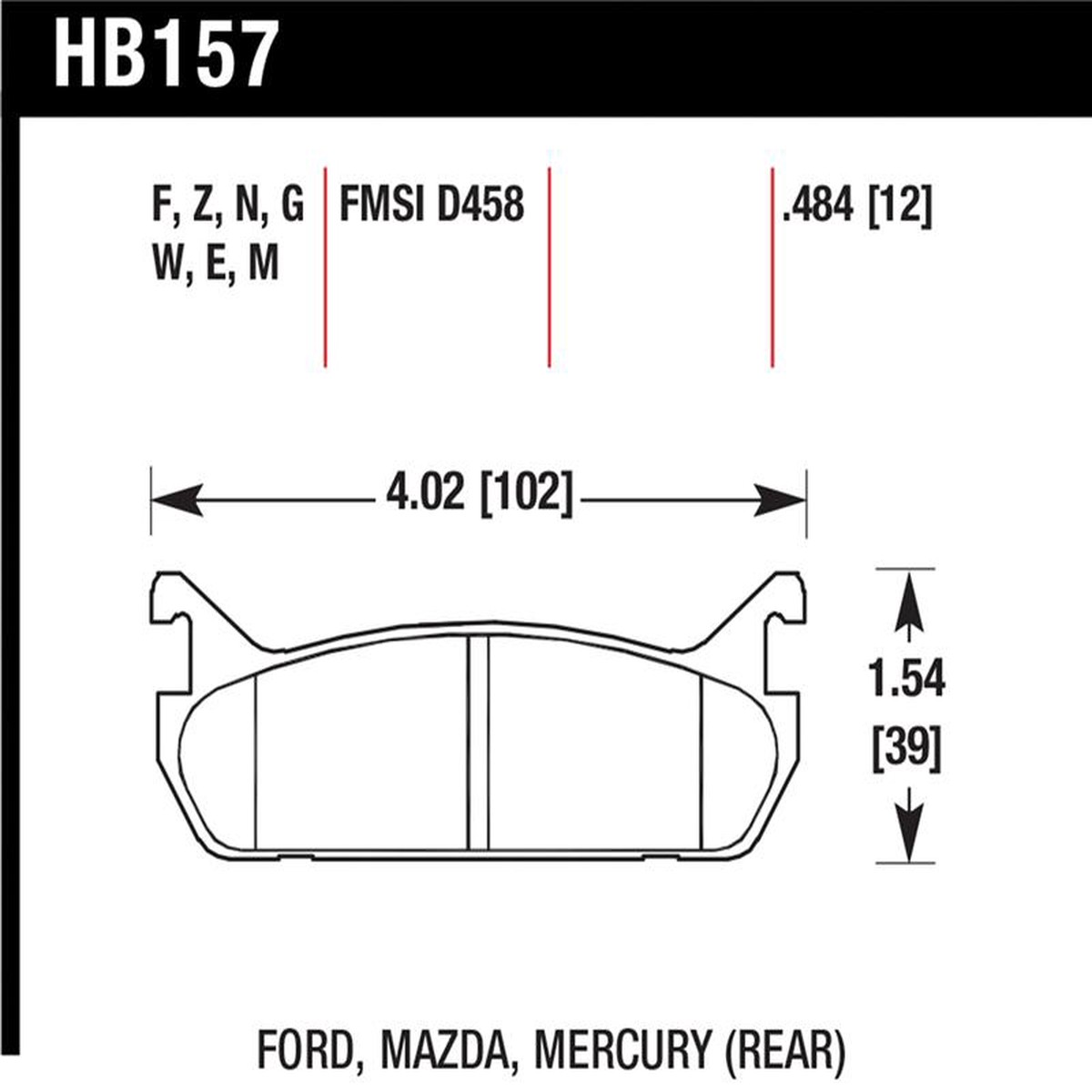 Top Pick HAWK HPS Brake Pad Sets