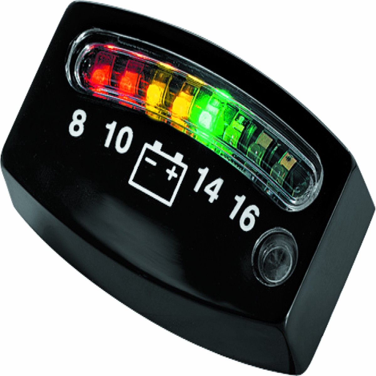 Kuryakyn LED Battery Gauge Universal Black - 4218