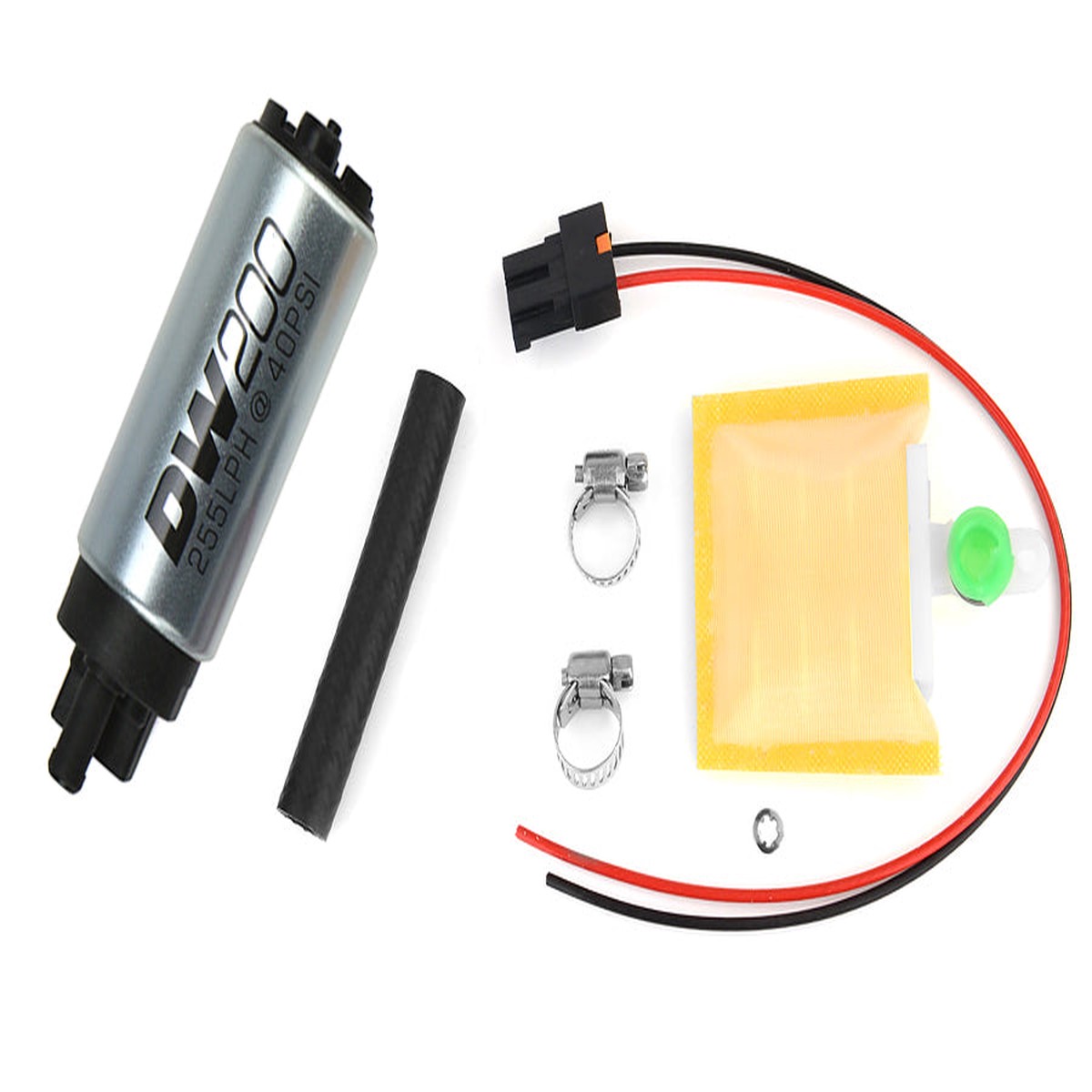 DeatschWerks DW200 Series Fuel Pump w/ Install Kit - Universal