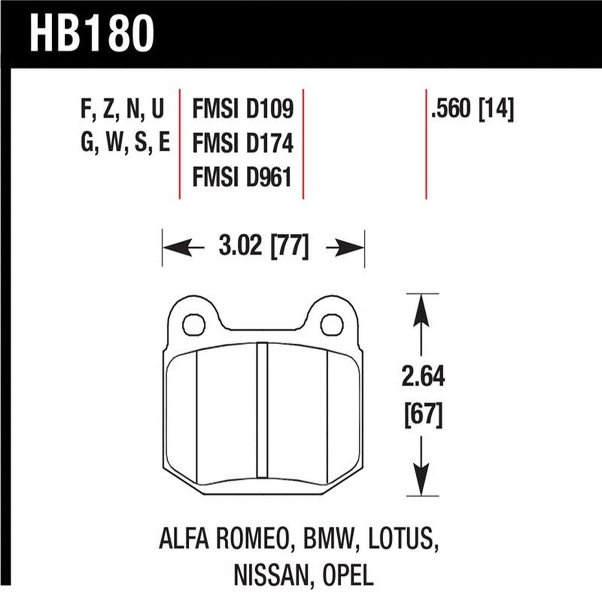 Hawk Track HT-10 Rear Pads - 2004-2009 Subaru STI